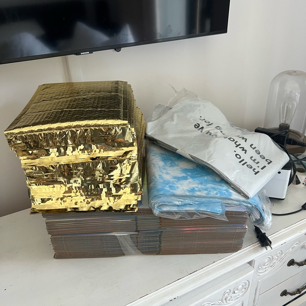 LOT - Shipping boxes, sleeves, materials